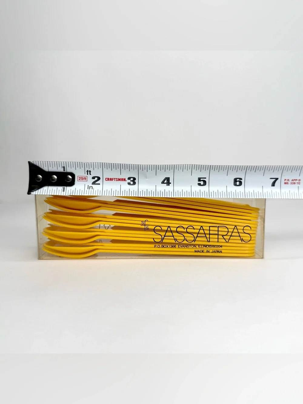 VINTAGE Sassafras Yellow Plastic Reusable Cutlery Set NIB Spoons Forks Knives